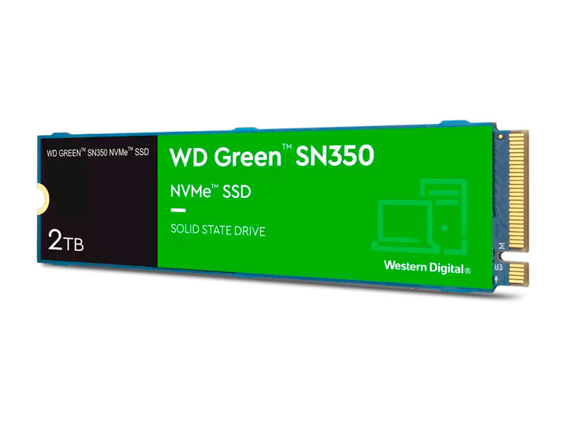 UNIDAD EN ESTADO SOLIDO WESTER DIGITAL 2TB GREEN SN350 M.2 PCIe NVME 3200MB/S WDS200G3G0C