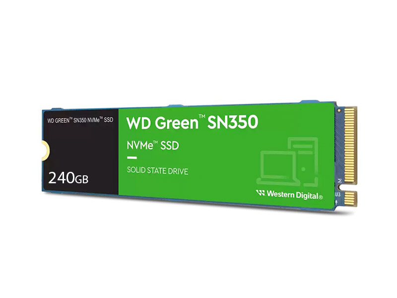 UNIDAD EN ESTADO SOLIDO WESTER DIGITAL SSD 240GB GREEN WD SN350 M.2 PCIe NVME WDS240G2G0C