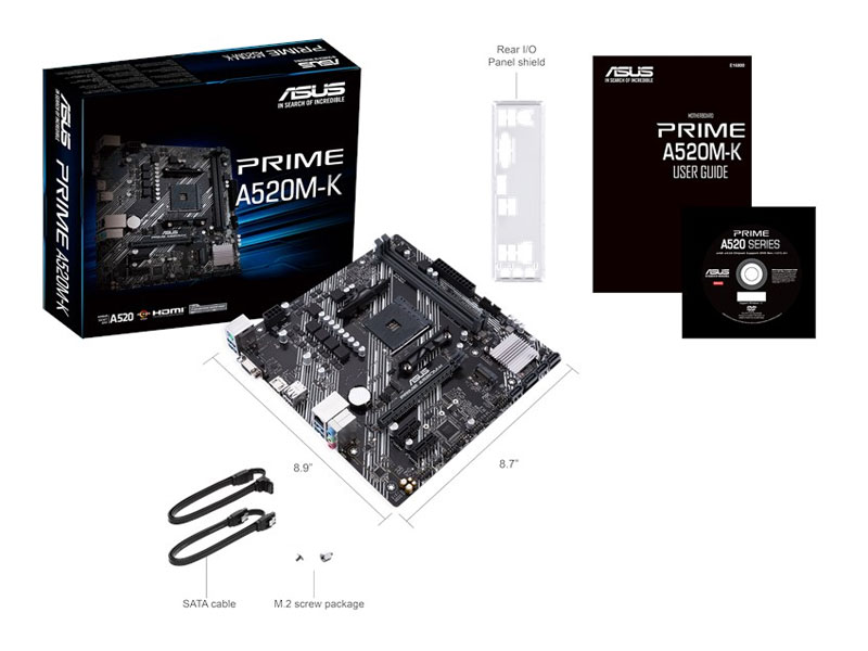 PLACA ASUS PRIME AMD A520M-K DDR4/ 2933MHZ/ HDMI/ VGA