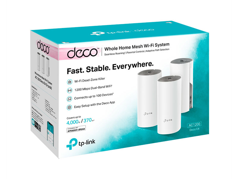 ROUTER TP-LINK DECO E4-2 MESH WIFI AC1200 2 PACK