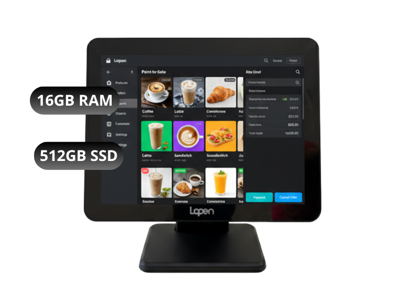 AIO LOPEN POS LN-D180 I3-6100/ 16GB/ SSD512GB/ TOUCH/ 15