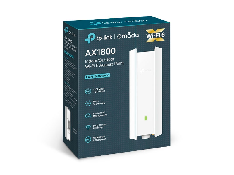 ACCESS POINT TP-LINK EAP610 AX1800 INDOOR/ OUTDOOR  WIFI-6 