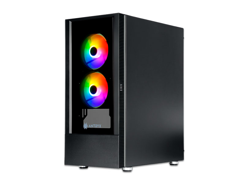 CASE ANTRYX RX-240 B500W FRGB FAN X3 VIDRIO TEMPLADO AC-RX240KFR-500CP S/FUENTE