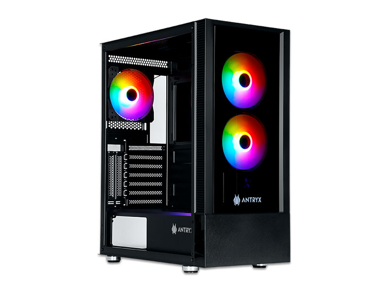 CASE ANTRYX RX-240 B500W FRGB FAN X3 VIDRIO TEMPLADO AC-RX240KFR-500CP S/FUENTE