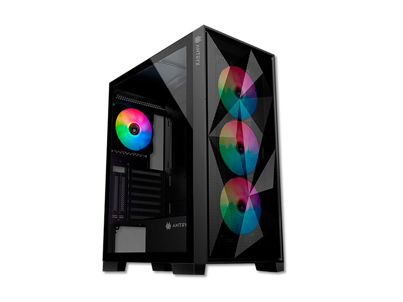 CASE ANTRYX RX-250 USB 3.0 RGB FAN X4 VIDRIO TEMPLADO AC-RX250KFR S/FUENTE