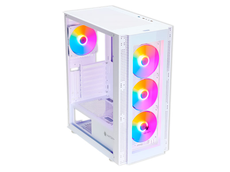 CASE ANTRYX RX-260 WHITE USB 3.0 RGB FAN X4 VIDRIO AC-RX260WFR S/FUENTE