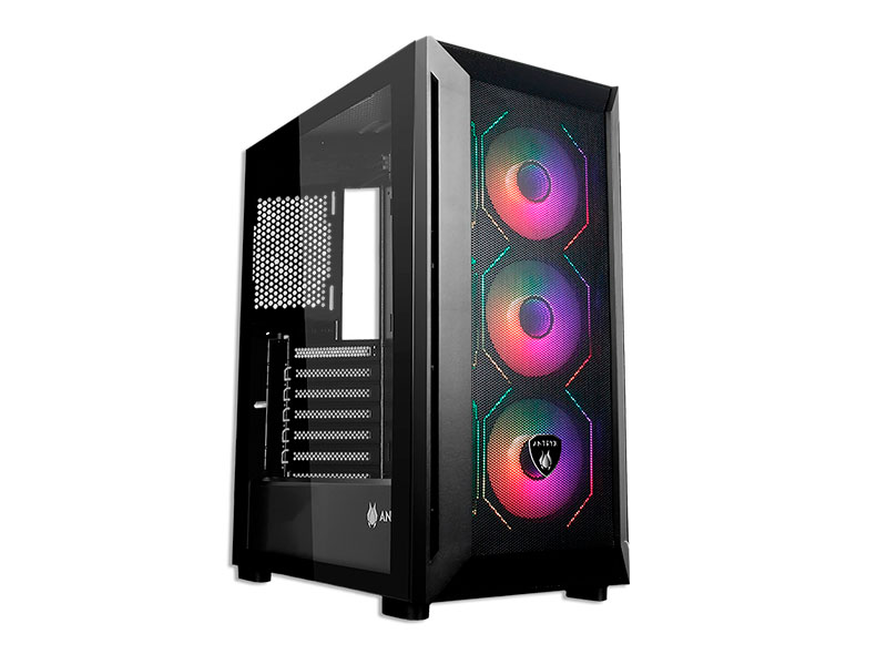 CASE ANTRYX RX 550 ARGB FAN X3 VIDRIO TEMPLADO AC-RX550K  S/FUENTE