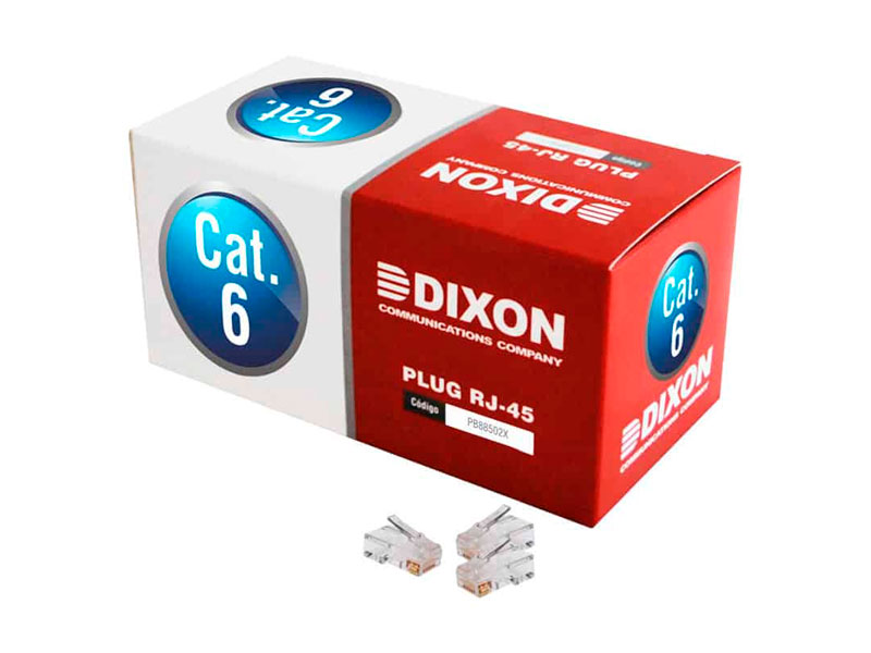 CONECTORES DIXON RJ-45 CAT-6  X100 UND
