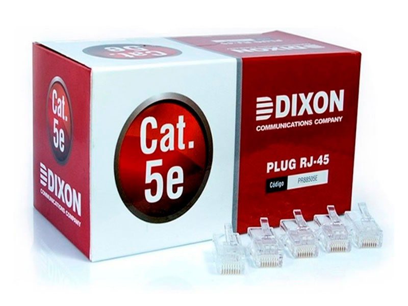 CONECTORES DIXON RJ45 CAT-5 X100 UND