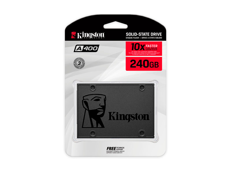  UNIDAD EN ESTADO SOLIDO KINGSTON 240GB A400 2.5 SATA 3 (SSD)