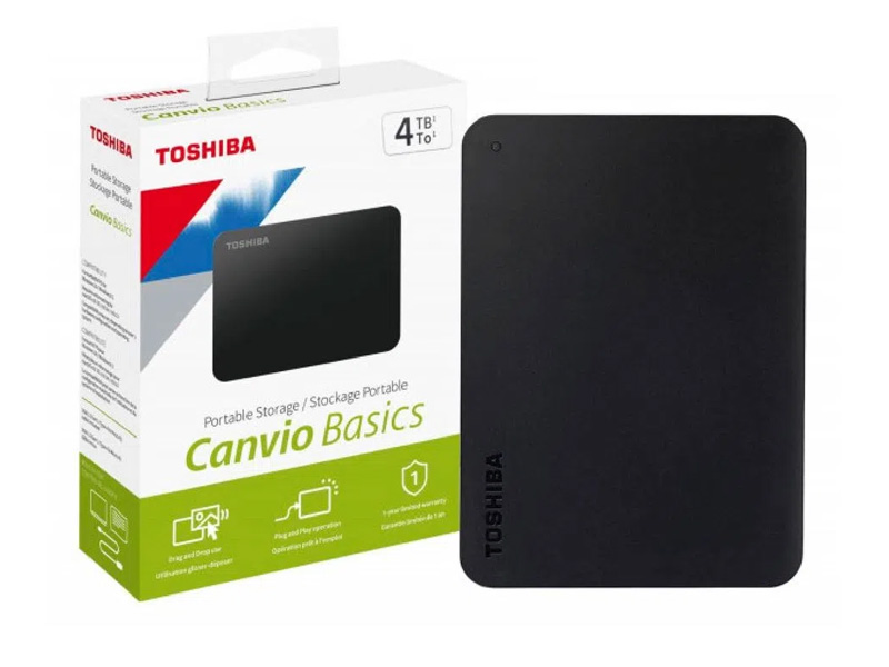DISCO DURO TOSHIBA 4TB EXTERNO CANVIO BASIC 3.0 