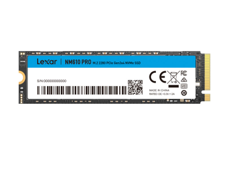 UNIDAD EN ESTADO SOLIDO LEXAR NM610 PRO 1TB M.2 2280 PCIe R 330MB/S W 2600MB/S
