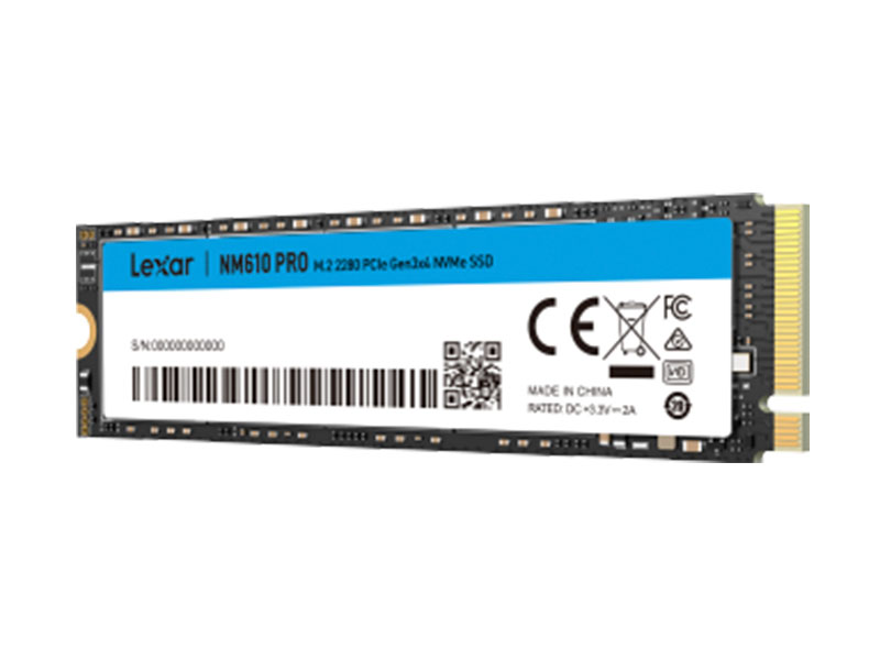 UNIDAD EN ESTADO SOLIDO LEXAR NM610 PRO 1TB M.2 2280 PCIe R 330MB/S W 2600MB/S