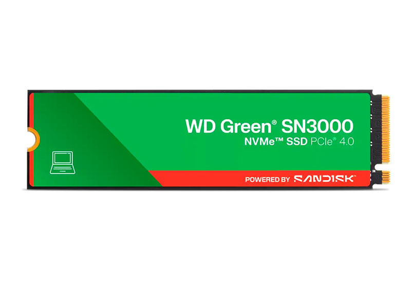UNIDAD EN ESTADO SOLIDO WESTER DIGITAL GREEN 1TB M.2 SN3000 NVMe 2280 PCIe Gen 4.0