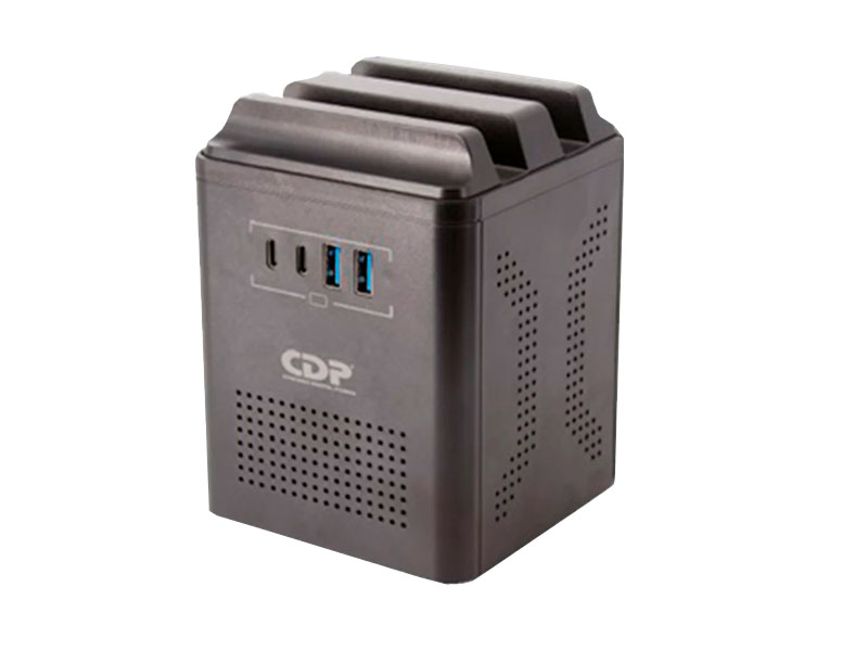 ESTABILIZADOR CDP RUAVR1004I 1000VA/500W 4-SALIDAS 2-USB-A/ 2-USB-C
