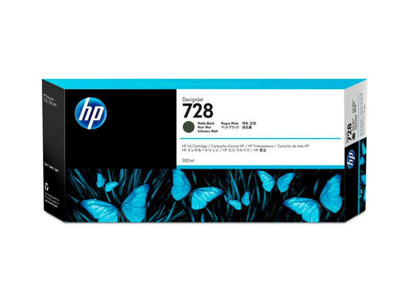 TINTA HP F9J68A (728A 300ML MATTE BLACK