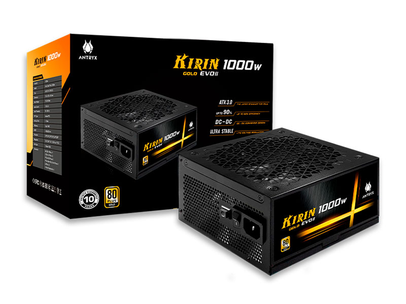 FUENTE DE PODER ANTRYX 1000W KIRIN GOLD EVO II 80 PLUS GOLD MODULAR CSZ1000V5