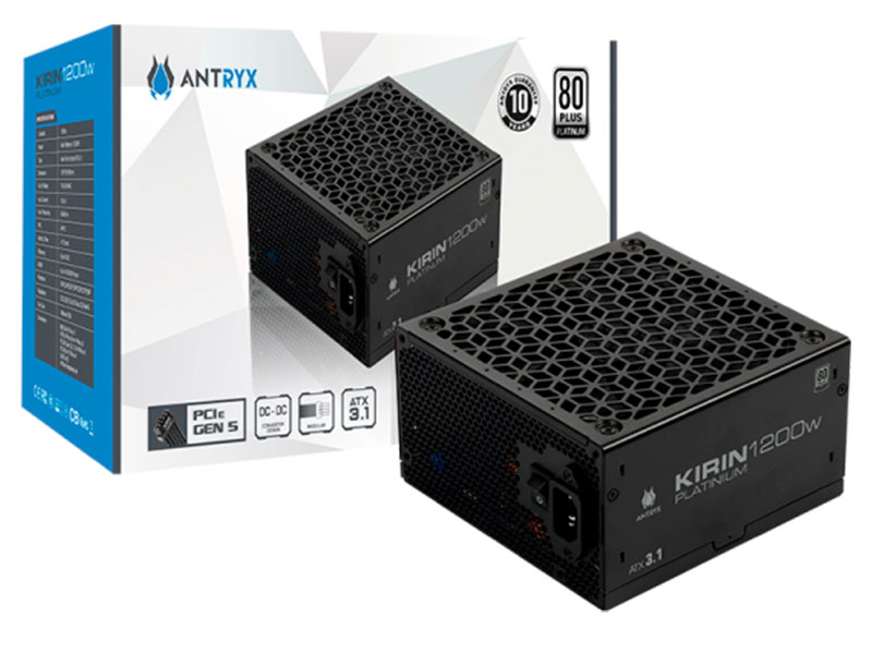 FUENTE ANTRYX 1200W KIRIN PLATINUM 80 PLUS XPH1200-A