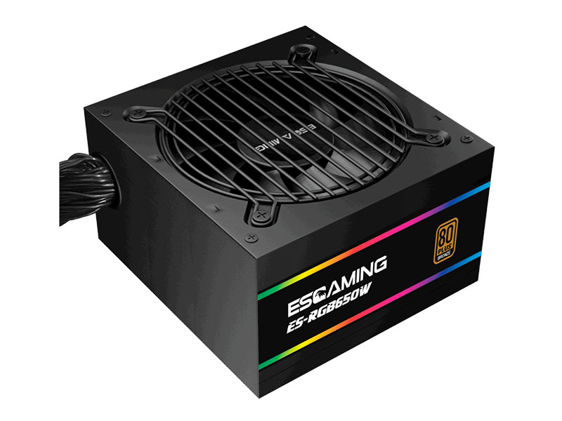 FUENTE DE PODER ESGAMING ES-RGB650W APFC 80+ BRONZE