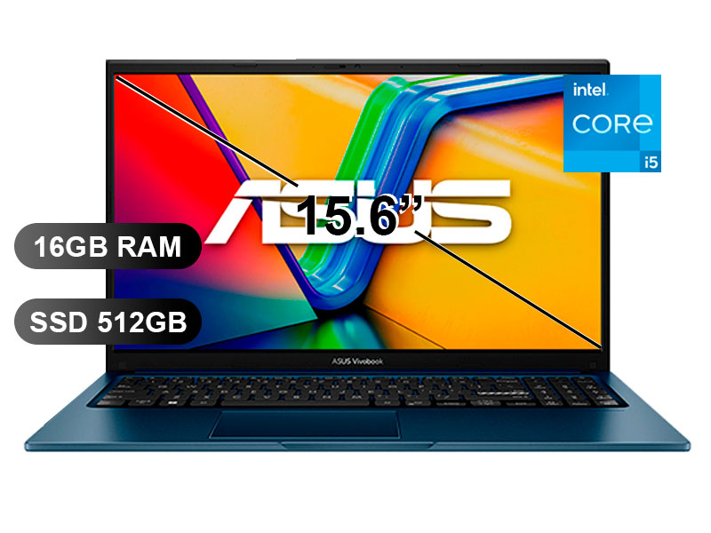 LAPTOP ASUS VIVOBOOK 15 X1504VA-E84630 I5-120U/ 16GB/ SSD512GB/ TOUCH/ 15.6/ FREE