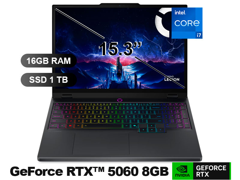 LAPTOP LENOVO LEGION 5 15IRX10 AI I7-13650HX/ 16GB/ 1TB/ RTX5060 8GB/ 15.6/ 83LY00SRLM