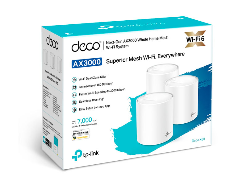 MESH TP-LINK DECO-X60-3 AX3000 WI-FI 6 3-PACK