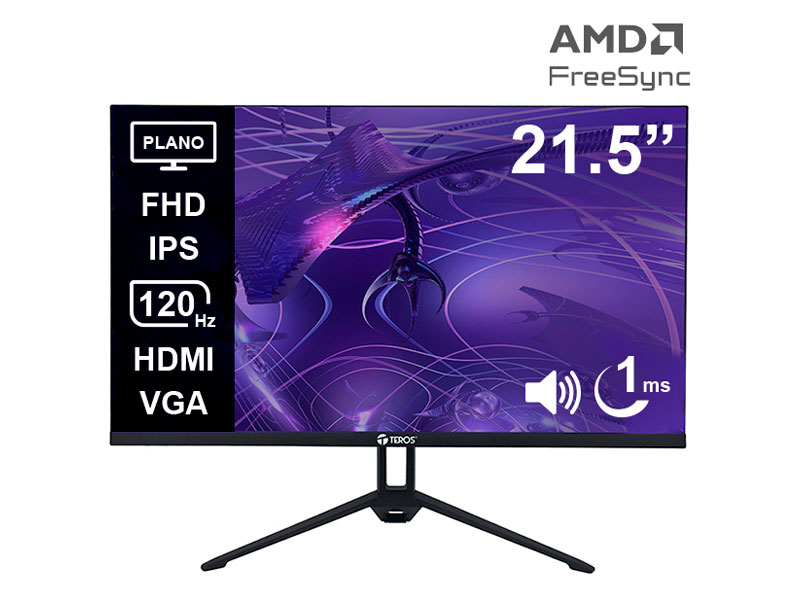 MONITOR TEROS IPS TE-2133S 21.5 FHD 120HZ/ 5MS/ HDMI/ VGA 