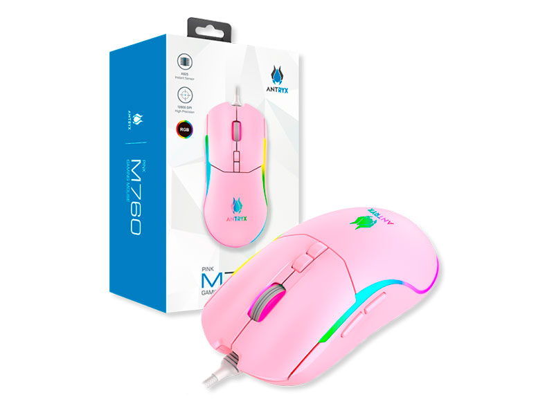 MOUSE ANTRYX GAMING RGM-M760PK USB PINK