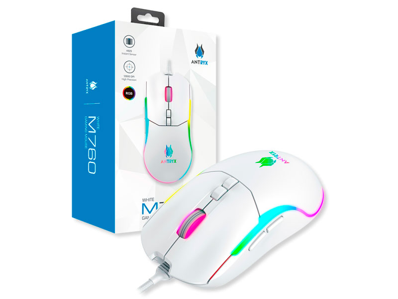 MOUSE ANTRYX GAMING RGM-M760WE USB WHITE