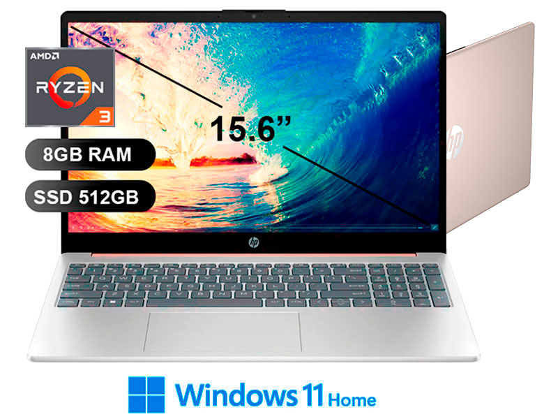 LAPTOP HP 15-FC0068LA AMD RYZEN 3 7320U/ 8GB/ SSD512GB/ W11/ 15.6/ A1UD2LA