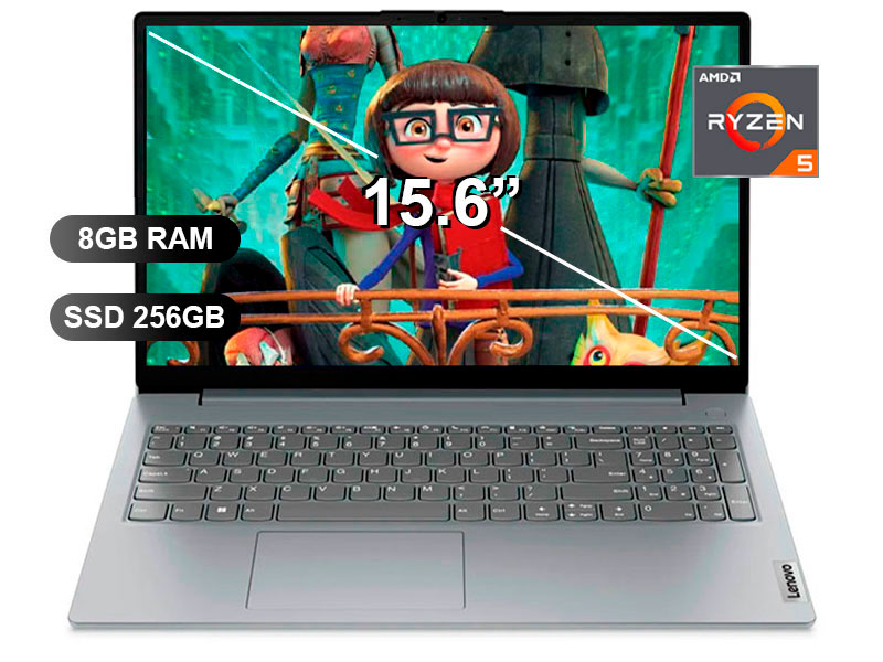 LAPTOP LENOVO V15 G4 AMN RYZEN 5 7520U/ 8GB/ SSD256GB/ FREE/ 15.6/ 82YU00X6LM