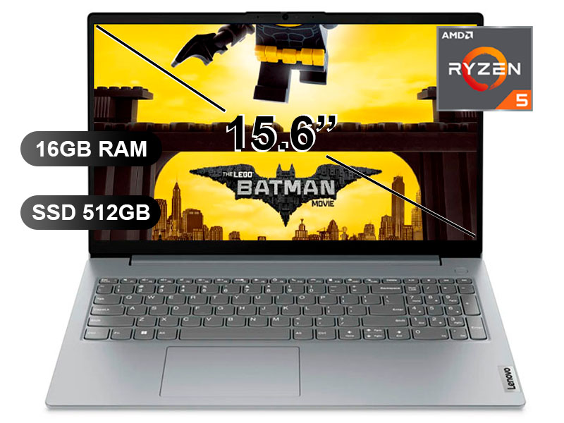 LAPTOP LENOVO V15 G4 AMN RYZEN5 7520U/ 16GB/ SSD512GB/ 15.6/ FREE/ 82YU00XYLM
