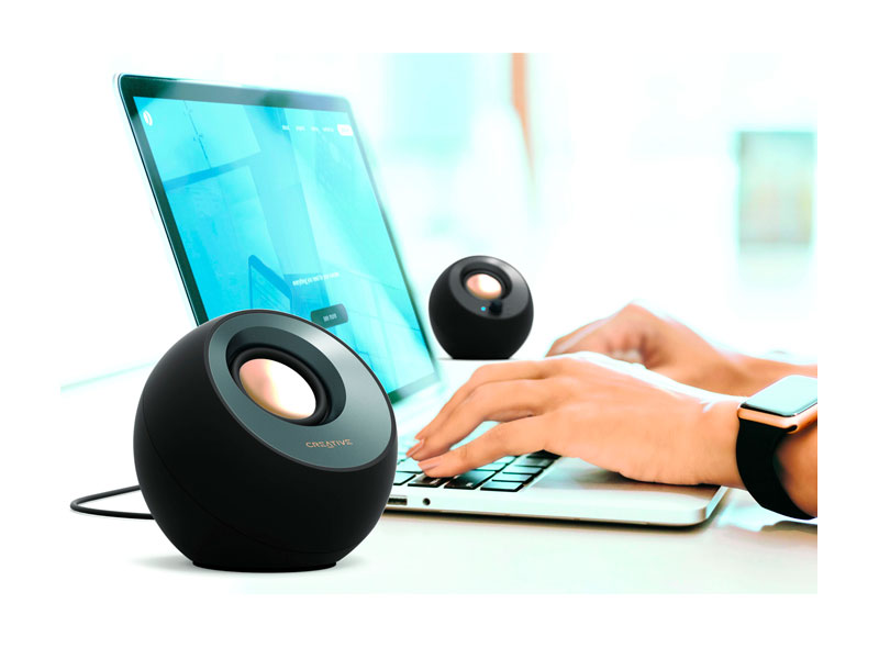 PARLANTE CREATIVE PEBBLE PLUS 2.1 USB BLACK 51MF0480AA000