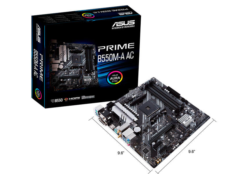 PLACA ASUS PRIME AMD B550M-A AC SVL DDR4 AMD AM4