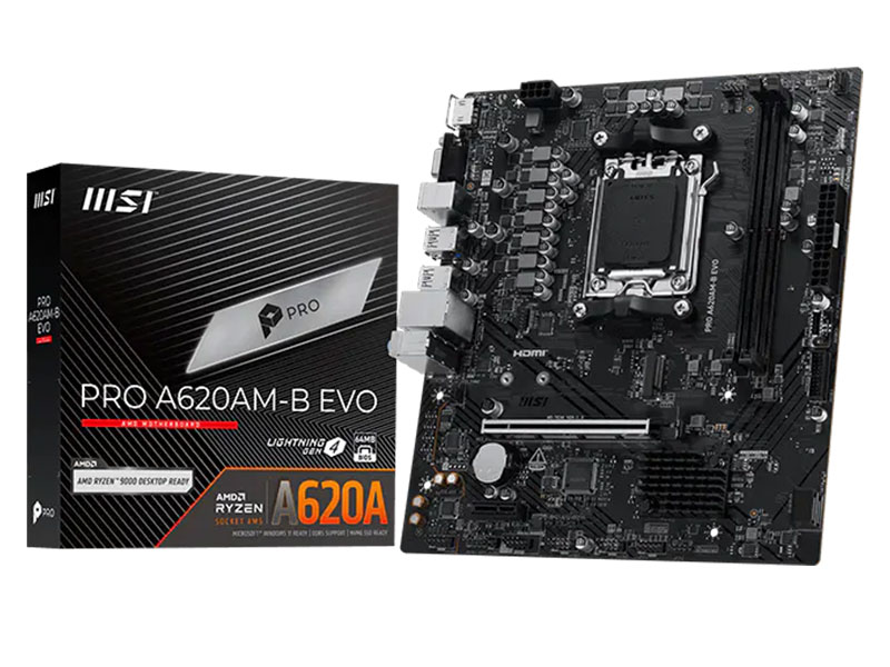 PLACA MSI PRO A620AM-B EVO AMD A620A AM5 HDMI/VGA MATX