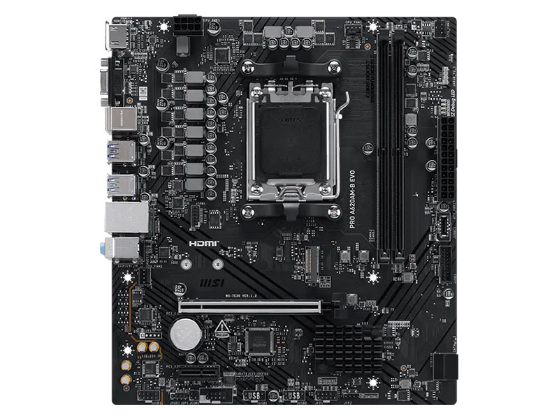 PLACA MSI PRO A620AM-B EVO AMD A620A AM5 HDMI/VGA MATX