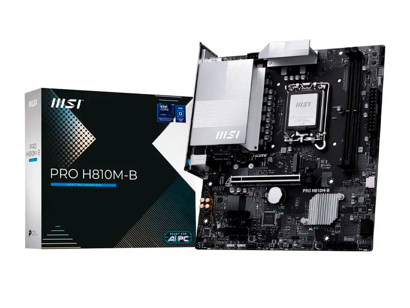 PLACA MSI PRO H810M-B LGA 1851 HDMI/ DP/ mATX