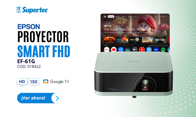PROYECTOR EPSON SMART PORTATIL EF-61G LIFESTUDIO GREEN