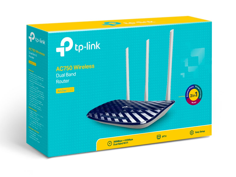 ROUTER TP-LINK AC750 DOBLE BANDA ARCHER C20