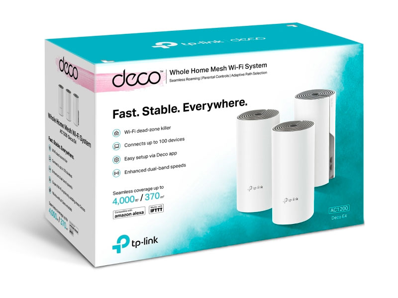 ROUTER TP-LINK DECO E4 MESH WIFI AC1200 3PACK