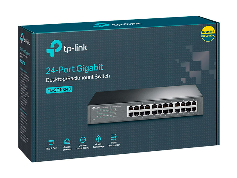 SWITCH TP-LINK GIGABIT DE 24 PTOS TL-SG1024D DESTOP METÁLICO 