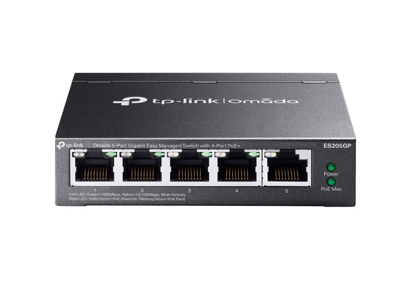 SWITCH TP-LINK OMADA AGILE ES205GP 5PORT GIGABITE 4PORT POE+