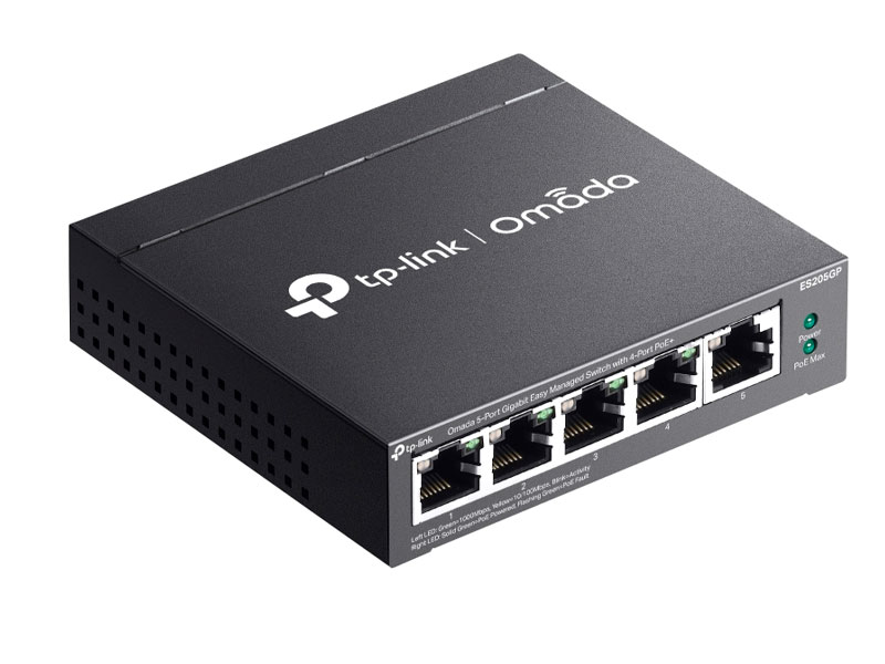 SWITCH TP-LINK OMADA AGILE ES205GP 5PORT GIGABITE 4PORT POE+