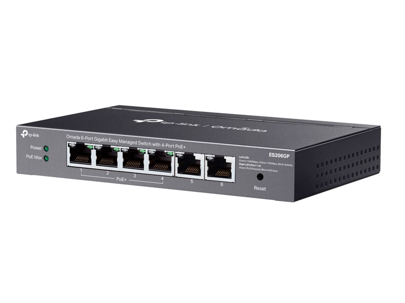 SWITCH TP-LINK OMADA AGILE ES206GP 6PORT GIGABITE EASY MANAGED 4PORT POE+