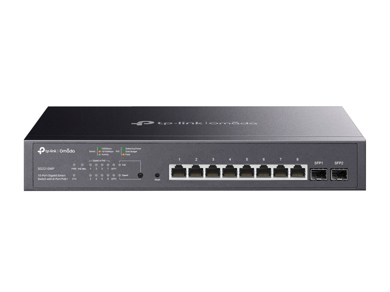 SWITCH TP-LINK OMADA SG2210MP 10PORT GIGABIT SMART 8-PORT POE+