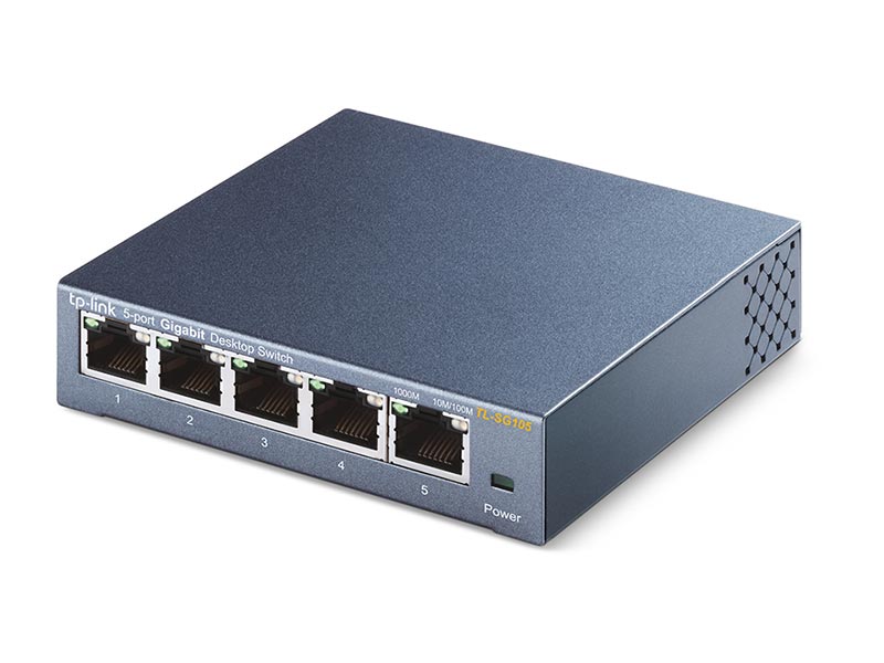 SWITCH TP-LINK TL-SG105  GIGABIT 5PTOS 10/ 100/ 1000MBPS METALICO