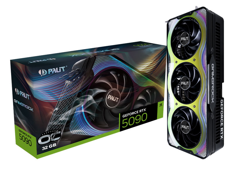 TARJETA DE VIDEO PALIT GAMEROCK OC RTX5090 32GB GDDR7 512BIT HDMI/ DP