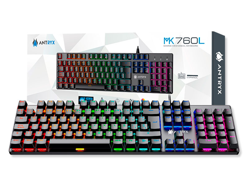 TECLADO MECANICO ANTRYX MK760L BLACK/ BLUE 