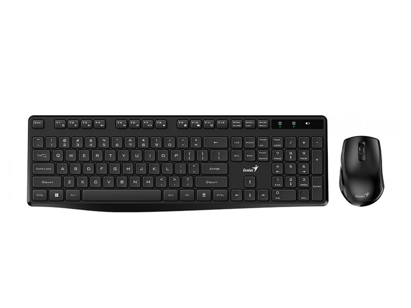 TECLADO Y MOUSE GENIUS KM8206S WIRELESS MULTIMEDIA BLACK 31340017401