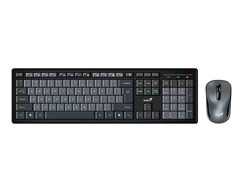 TECLADO Y MOUSE GENIUS SMART KM-8200 WIRELESS BLACK COPILOT AI 31340003420